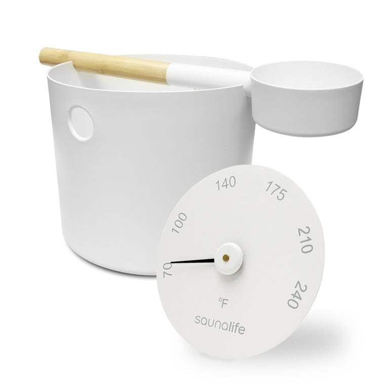 SaunaLife Accessory Package 6 - Aluminum Bucket & Ladle