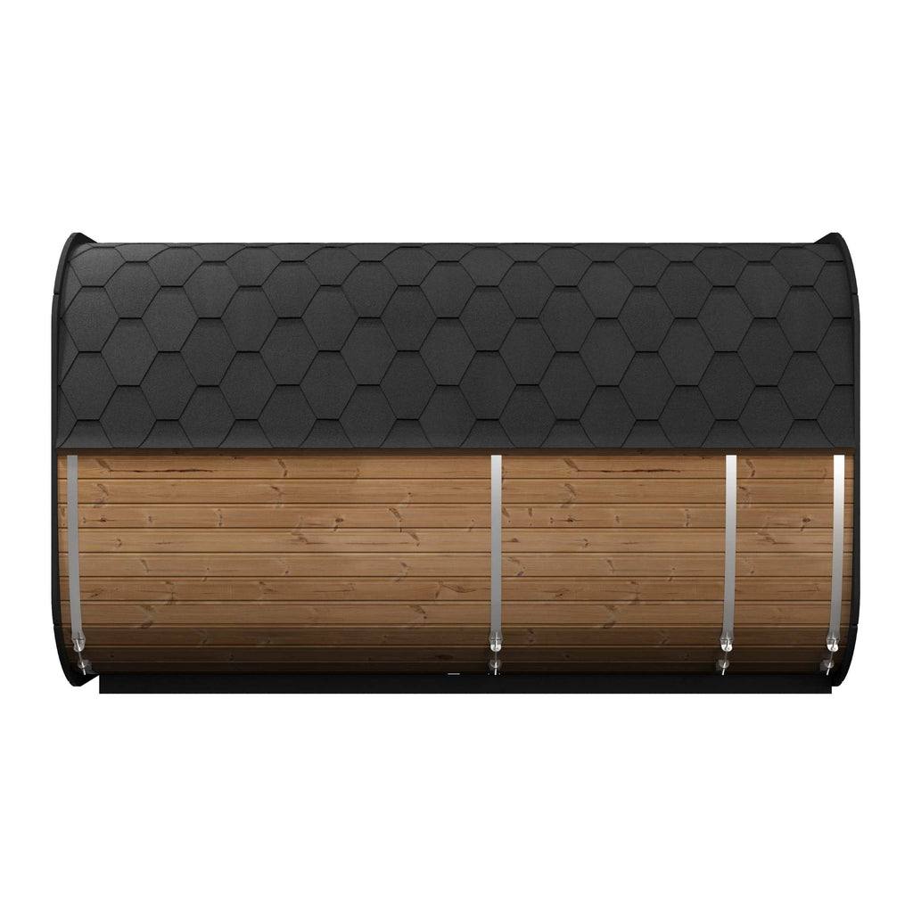 SaunaLife Model CL12GCP 6-8 Person with Changing Room Cube-Series Outdoor Sauna Kit