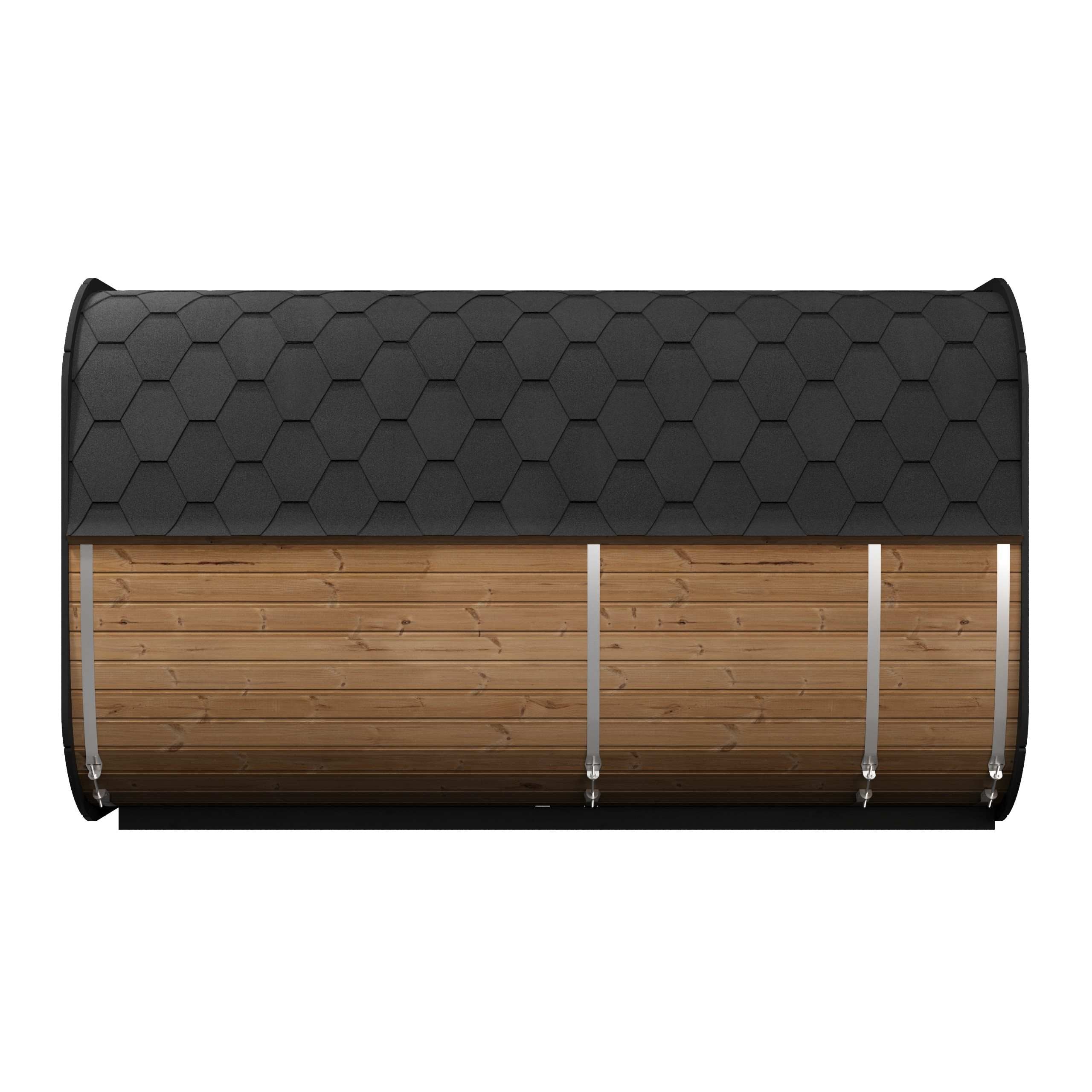 SaunaLife Model CL12GCP 6-8 Person with Changing Room Cube-Series Outdoor Sauna Kit