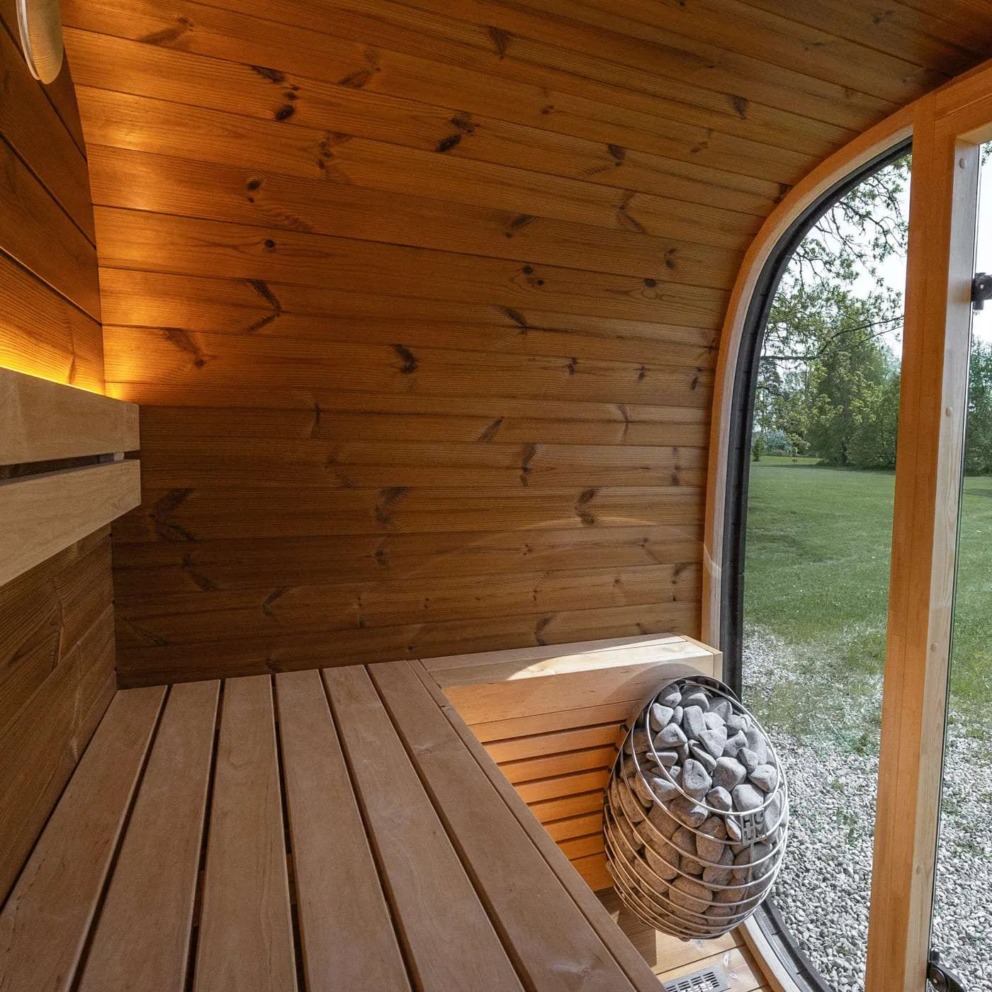 Leil Black Cube Barrel Sauna for 4-5 People