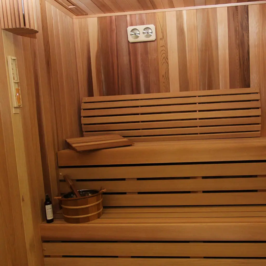 Custom Indoor Sauna Room - 7' x 10' x 8' - Finnish Sauna Builders