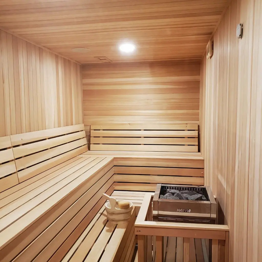 Custom Indoor Sauna Room - 6' x 6' x 8' - Finnish Sauna Builders