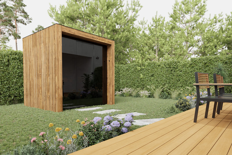 Fortis Sauna Cabin - Parsol dark grey glass