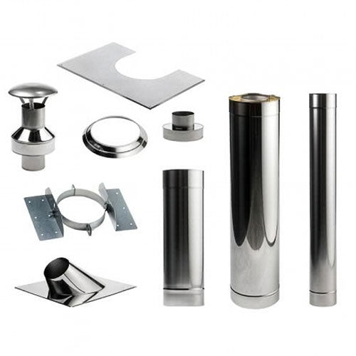 HUUM Sauna Wood Stove Chimney Set, Thru-Ceiling