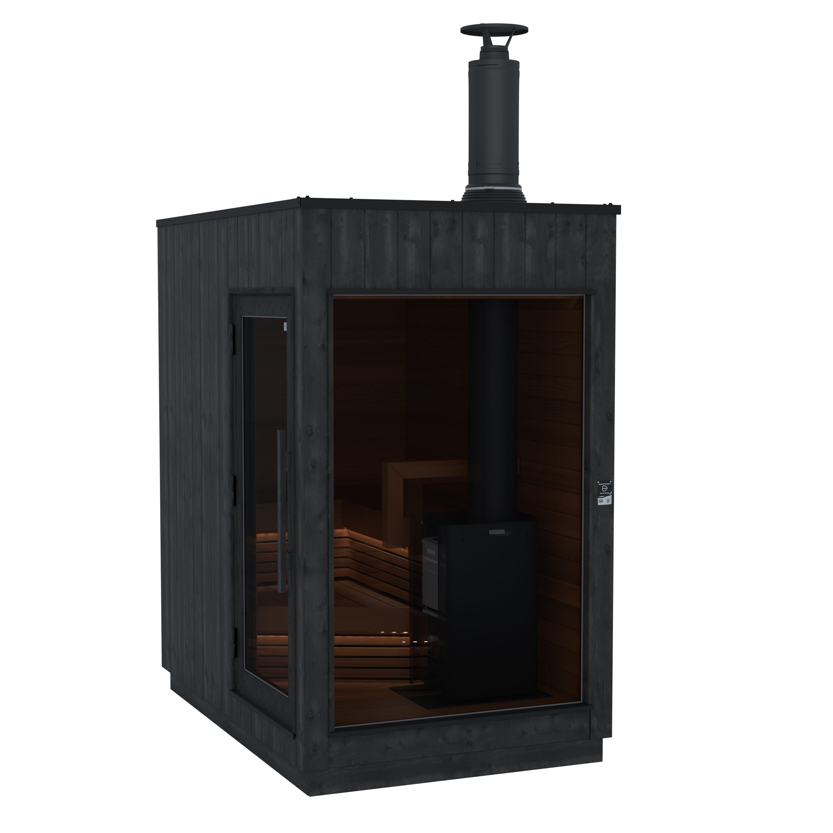 Nordic Misty Sauna Cabin - small wood left door