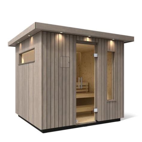 Kohler C2™ Outdoor Sauna, Large - Natural & Weathered Grey