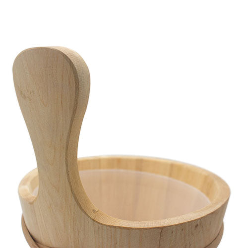 PROSAUNAS Wood Sauna Bucket with Wood Handle