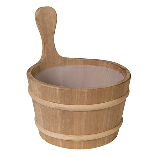 PROSAUNAS Wood Sauna Bucket with Wood Handle
