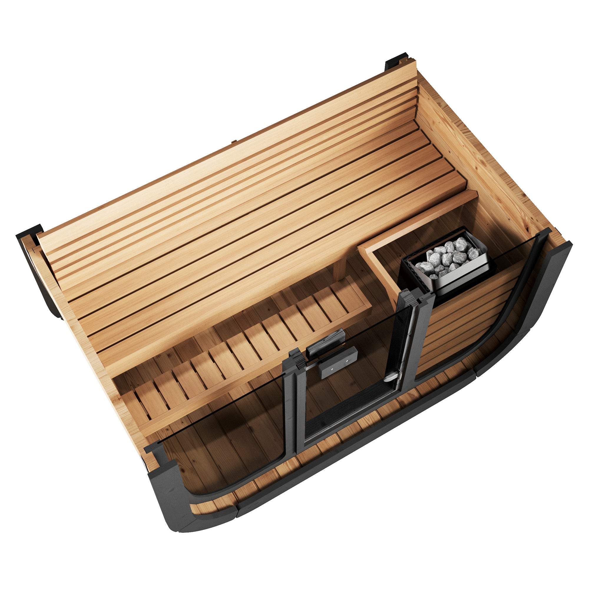 SaunaLife Model CL5G 4 Person Cube-Series Outdoor Sauna Kit