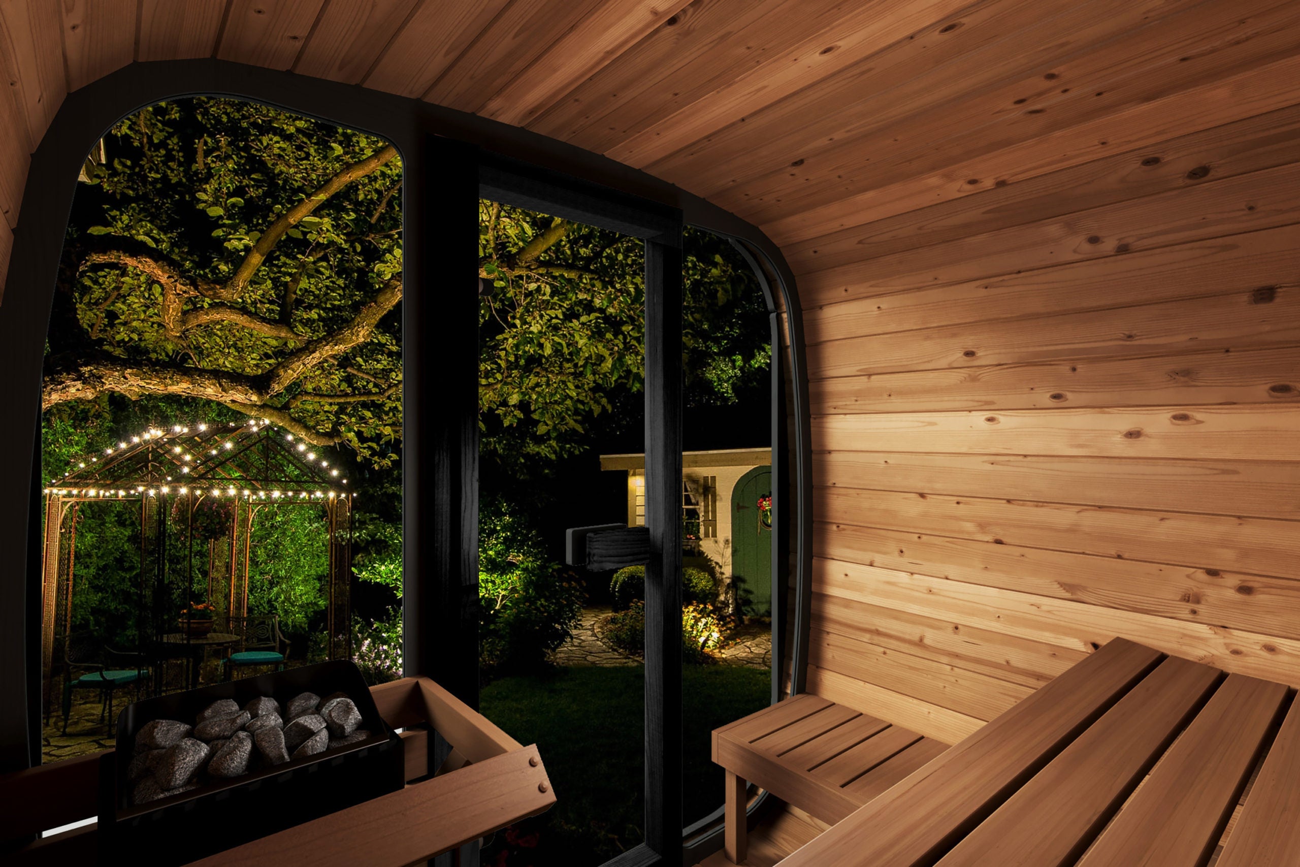 SaunaLife Model CL5G backyard sauna