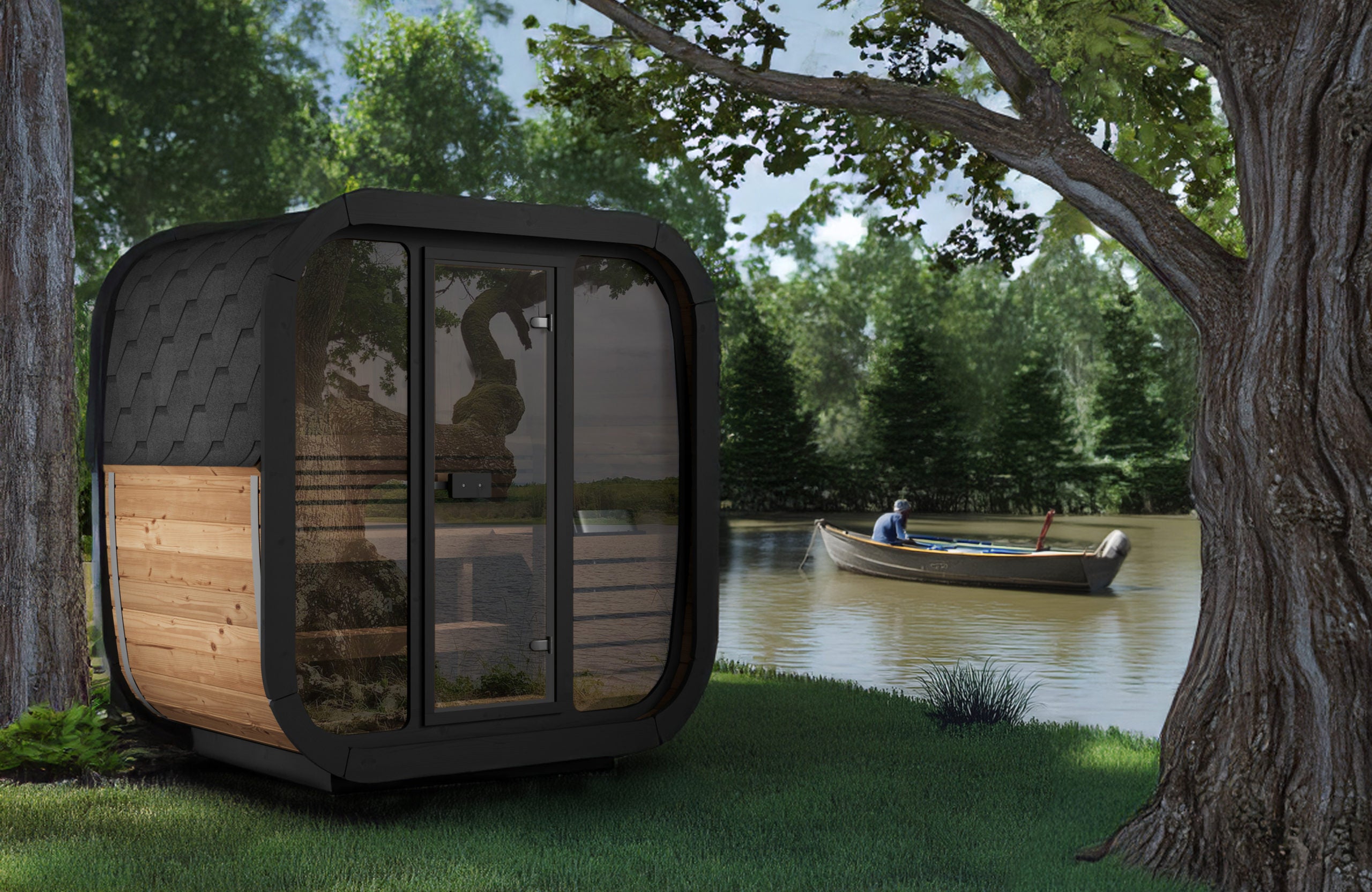 SaunaLife Model CL4G outdoor sauna