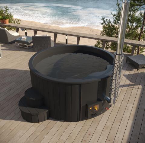 SaunaLife Model S4 Soak-Series Wood-Burning Hot Tub, Up to 6 Persons