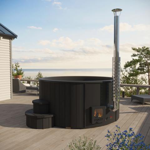 SaunaLife Model S4 Soak-Series Wood-Burning Hot Tub, Up to 6 Persons