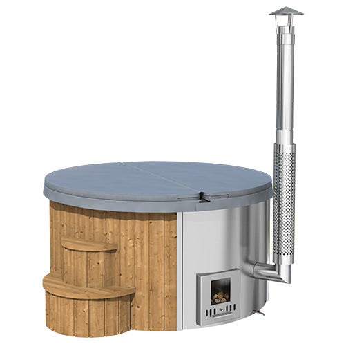SaunaLife Model S4 Soak-Series Wood-Burning Hot Tub, Up to 6 Persons