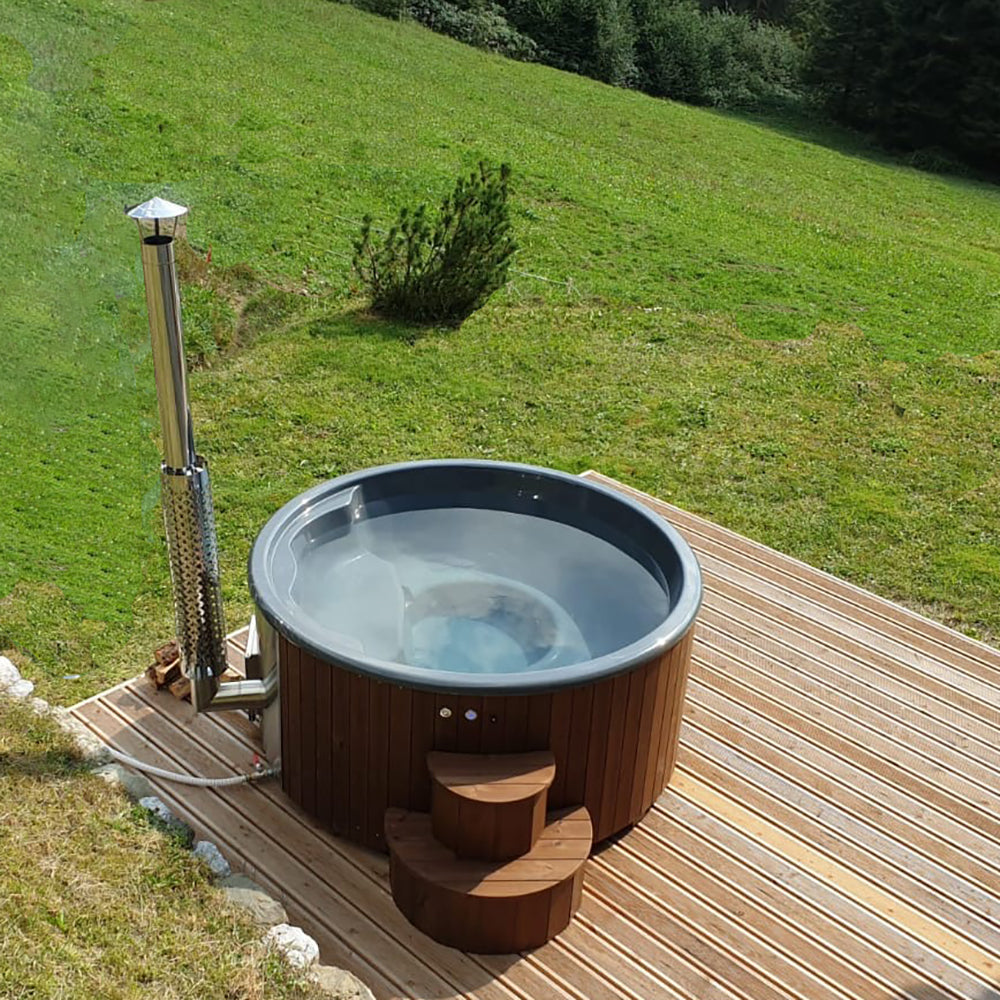 SaunaLife Model S4 Soak-Series Wood-Burning Hot Tub, Up to 6 Persons