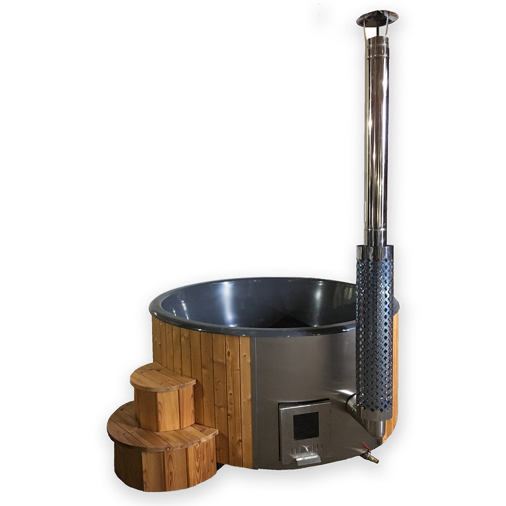 SaunaLife Model S4 Soak-Series Wood-Burning Hot Tub, Up to 6 Persons
