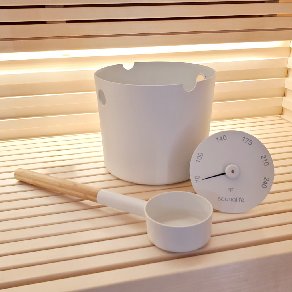 SaunaLife Accessory Package 6 - Aluminum Bucket & Ladle
