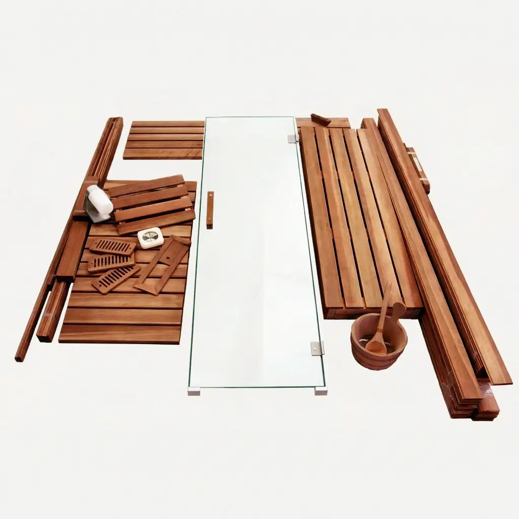 Custom Indoor Sauna Room - 8' x 9' x 8' - Finnish Sauna Builders