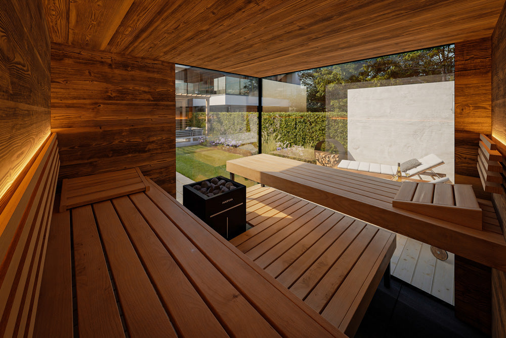 Ombra Sauna Cabin - bronze wave exterior