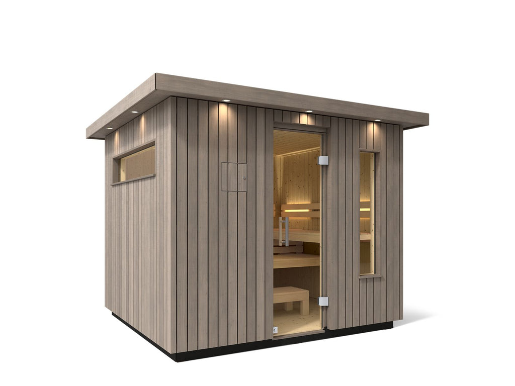 Kohler C2™ Outdoor Sauna, Large - Natural & Weathered Grey