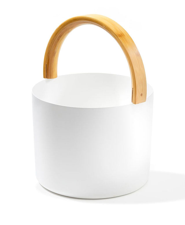 KOLO Sauna Bucket - Curved Handle - White