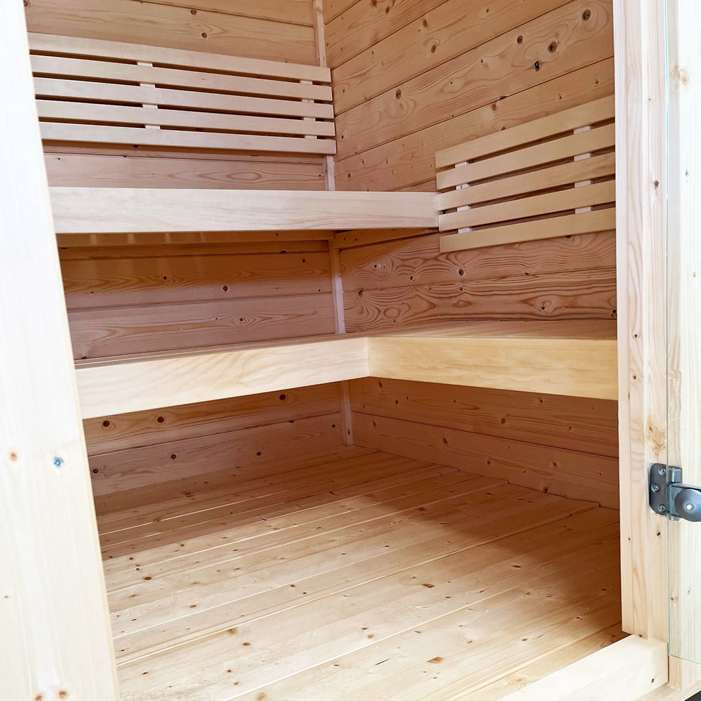 SaunaLife Model G2 interior bench detail