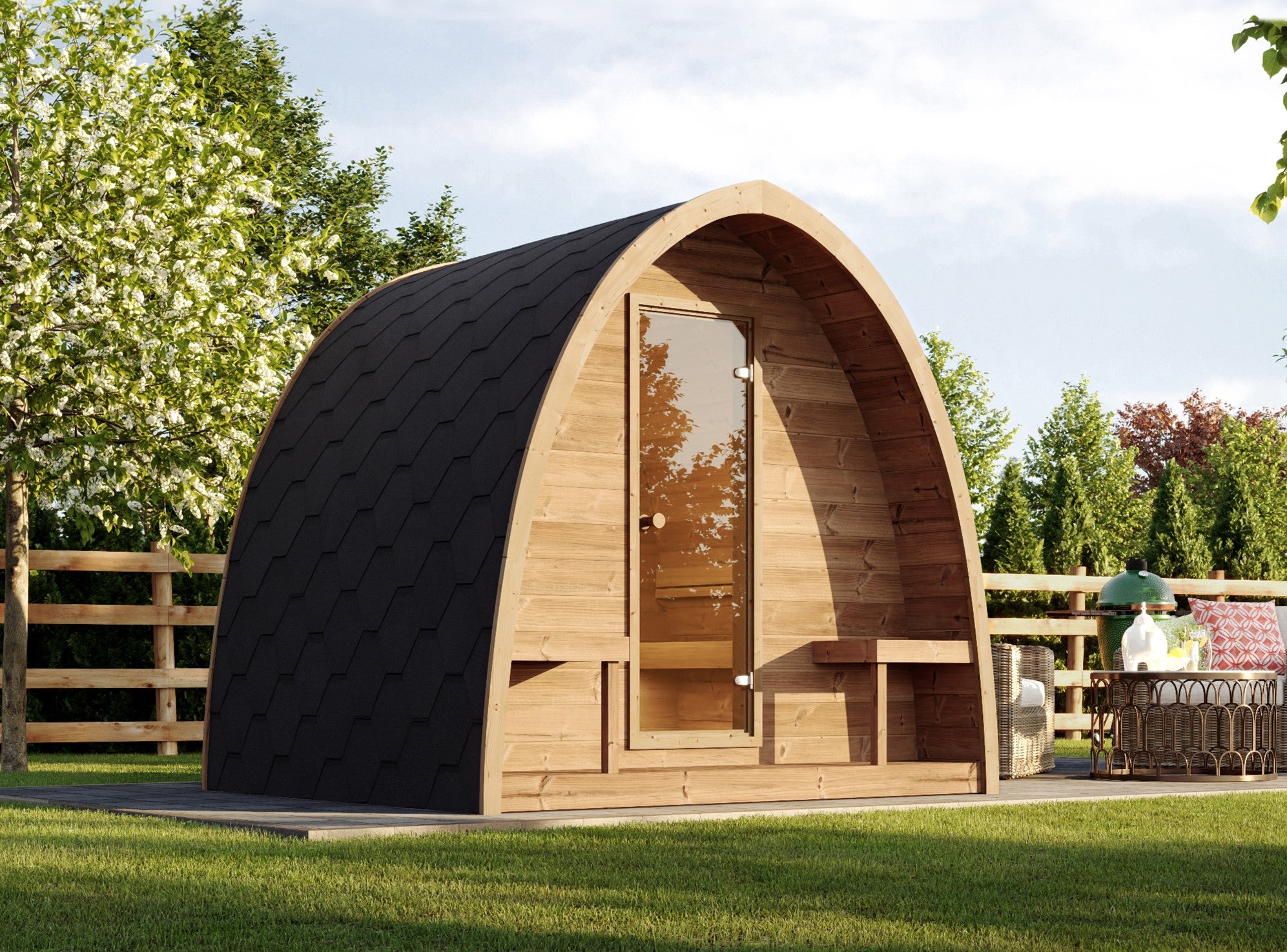 SaunaLife Model G3 outdoor sauna